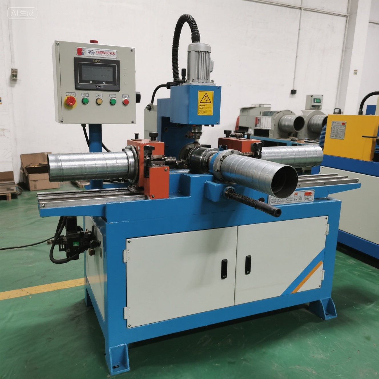 jimeng-2025-08-17-4991-暖通空调管道加工机 HVAC Duct Bending and Cutting Machine - Foreign Trade Company